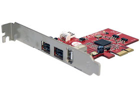 Thunderbolt Pcie on Pci Express To Firewire 800  Ieee 1394b A  Host Adapter 3 Ports W