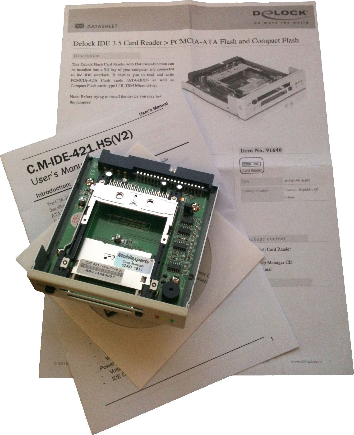 NEW INTERNAL PCMCIA PC CARD READER 3 1/2" 3.5 dual ISA IDE Greystone Peripherals 